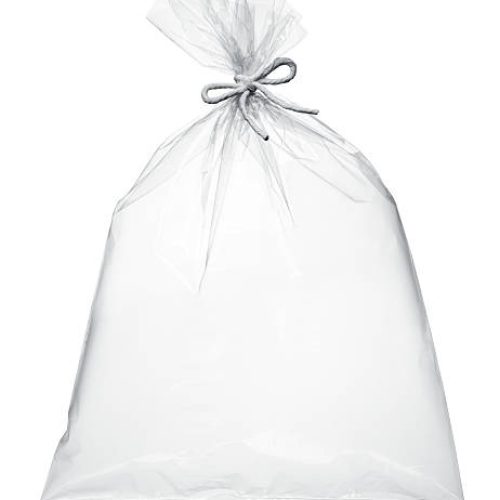 transparent plastic bag full with air isolated on white